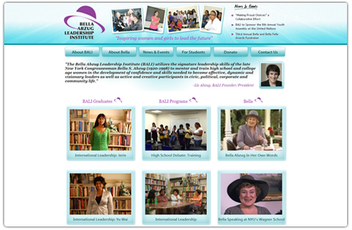 Web Videos & Site for Bella Abzug Leadership Institute